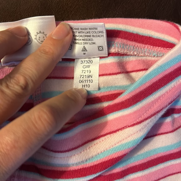 EUC Hanna Andersson girls’ pajamas, pink stripes, size 120 (6-7) - Picture 8 of 8